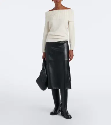Loulou de Saison Sibyl off-shoulder cashmere-blend sweater | Thumbnail 4 Loulou de Saison Sibyl off-shoulder cashmere-blend sweater | Thumbnail 4