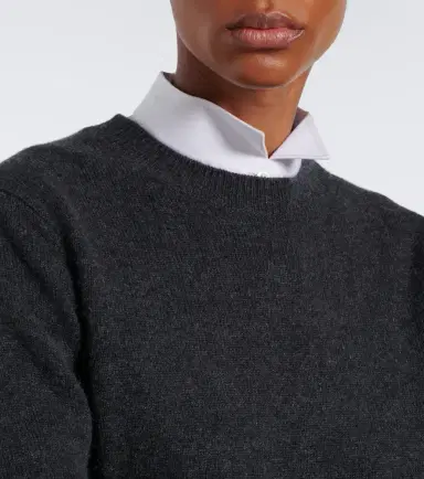 Loulou de Saison Arvo lace-trimmed cashmere sweater | Thumbnail 2 Loulou de Saison Arvo lace-trimmed cashmere sweater | Thumbnail 2