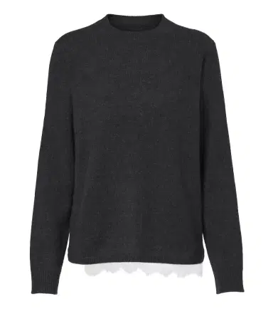 Loulou de Saison Arvo lace-trimmed cashmere sweater | Thumbnail 1 Loulou de Saison Arvo lace-trimmed cashmere sweater | Thumbnail 1