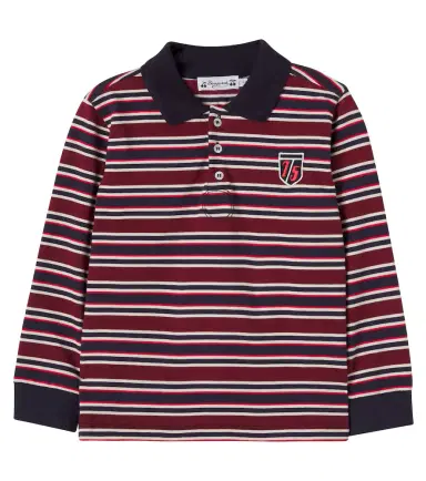 Bonpoint Mirko striped cotton polo shirt | Thumbnail 1 Bonpoint Mirko striped cotton polo shirt | Thumbnail 1