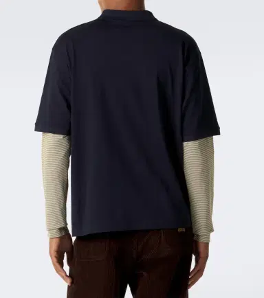 Miu Miu Layered cotton jersey polo shirt | Thumbnail 5 Miu Miu Layered cotton jersey polo shirt | Thumbnail 5