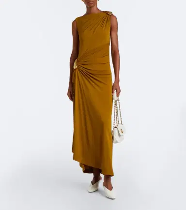 Bottega Veneta Gathered jersey maxi dress | Thumbnail 6 Bottega Veneta Gathered jersey maxi dress | Thumbnail 6