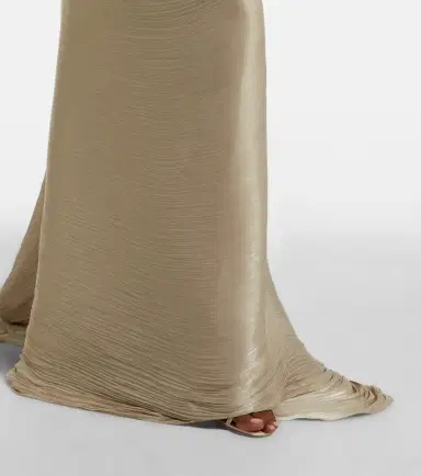 Marmar Halim Pleated taffeta turtleneck gown | Thumbnail 2 Marmar Halim Pleated taffeta turtleneck gown | Thumbnail 2