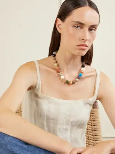 JIA JIA 14-karat Gold Multi-stone Beaded Necklace | Thumbnail 2 JIA JIA 14-karat Gold Multi-stone Beaded Necklace | Thumbnail 2