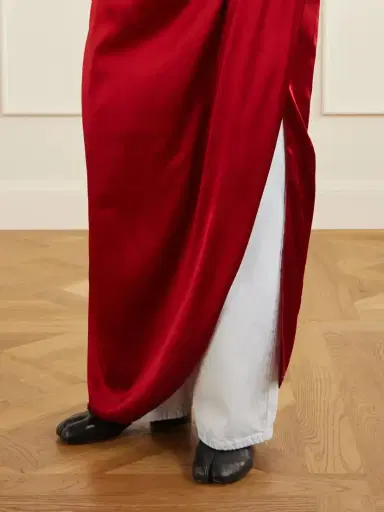 Maison Margiela Draped Silk-blend Satin Maxi Dress | Thumbnail 4 Maison Margiela Draped Silk-blend Satin Maxi Dress | Thumbnail 4