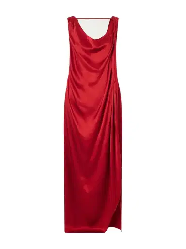 Maison Margiela Draped Silk-blend Satin Maxi Dress | Thumbnail 1 Maison Margiela Draped Silk-blend Satin Maxi Dress | Thumbnail 1