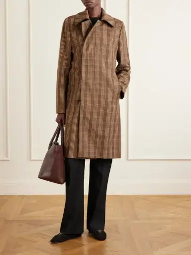 Wales Bonner Linear Belted Checked Wool-canvas Coat | Thumbnail 2 Wales Bonner Linear Belted Checked Wool-canvas Coat | Thumbnail 2
