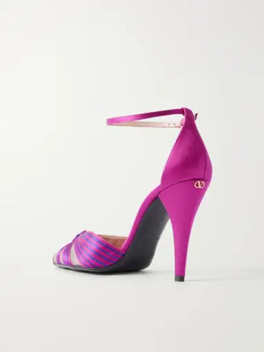 Valentino Garavani Annine 100 Satin Pumps | Thumbnail 3 Valentino Garavani Annine 100 Satin Pumps | Thumbnail 3