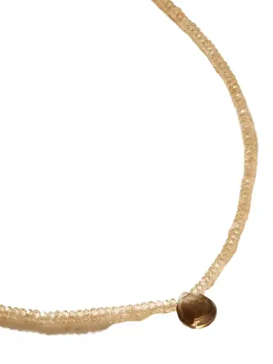 JIA JIA Raindrop 14-karat Gold Smoky Quartz And Zircon Necklace | Thumbnail 1 JIA JIA Raindrop 14-karat Gold Smoky Quartz And Zircon Necklace | Thumbnail 1