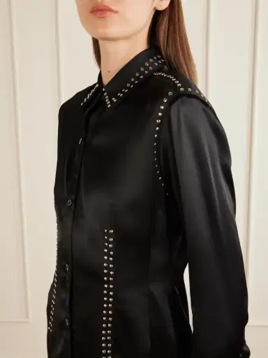 Wales Bonner Mystic Studded Satin Shirt | Thumbnail 4 Wales Bonner Mystic Studded Satin Shirt | Thumbnail 4