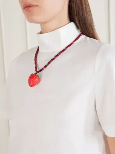 Jennifer Behr Fragola Beads, Resin And Gold-tone Necklace | Thumbnail 2 Jennifer Behr Fragola Beads, Resin And Gold-tone Necklace | Thumbnail 2