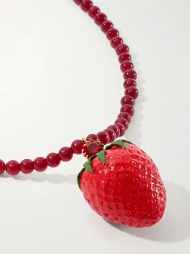 Jennifer Behr Fragola Beads, Resin And Gold-tone Necklace | Thumbnail 4 Jennifer Behr Fragola Beads, Resin And Gold-tone Necklace | Thumbnail 4