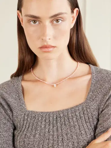 JIA JIA Raindrop 14-karat Gold, Rhodochrosite And Moonstone Necklace | Thumbnail 2 JIA JIA Raindrop 14-karat Gold, Rhodochrosite And Moonstone Necklace | Thumbnail 2