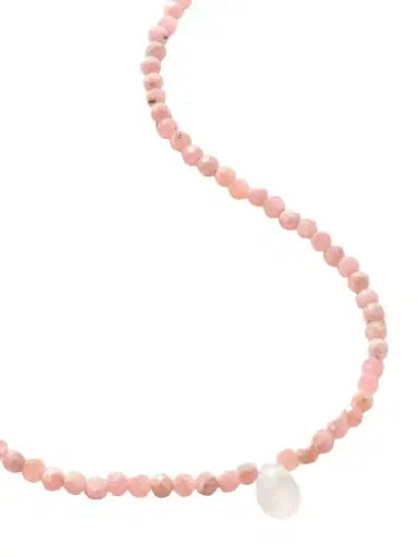 JIA JIA Raindrop 14-karat Gold, Rhodochrosite And Moonstone Necklace | Thumbnail 1 JIA JIA Raindrop 14-karat Gold, Rhodochrosite And Moonstone Necklace | Thumbnail 1