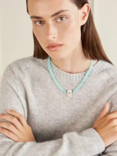 JIA JIA 14-karat Gold, Chalcedony Moonstone And Diamond Beaded Necklace | Thumbnail 2 JIA JIA 14-karat Gold, Chalcedony Moonstone And Diamond Beaded Necklace | Thumbnail 2
