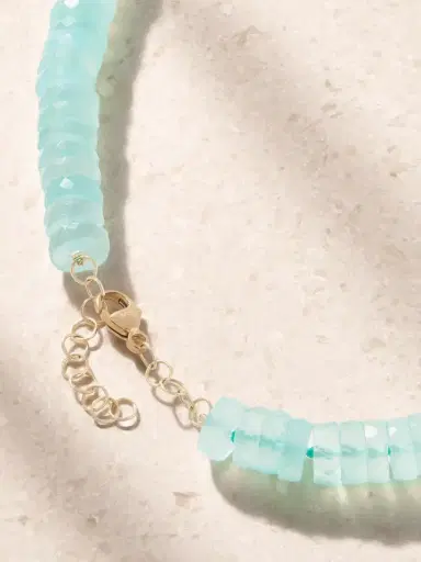 JIA JIA 14-karat Gold, Chalcedony Moonstone And Diamond Beaded Necklace | Thumbnail 3 JIA JIA 14-karat Gold, Chalcedony Moonstone And Diamond Beaded Necklace | Thumbnail 3