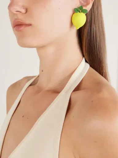 Jennifer Behr Citron Resin Earrings | Thumbnail 2 Jennifer Behr Citron Resin Earrings | Thumbnail 2