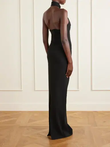 Ilkyaz Ozel Kailash Crepe Halterneck Gown | Thumbnail 3 Ilkyaz Ozel Kailash Crepe Halterneck Gown | Thumbnail 3