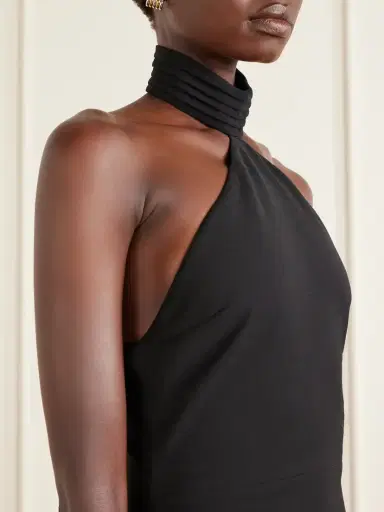 Ilkyaz Ozel Kailash Crepe Halterneck Gown | Thumbnail 4 Ilkyaz Ozel Kailash Crepe Halterneck Gown | Thumbnail 4