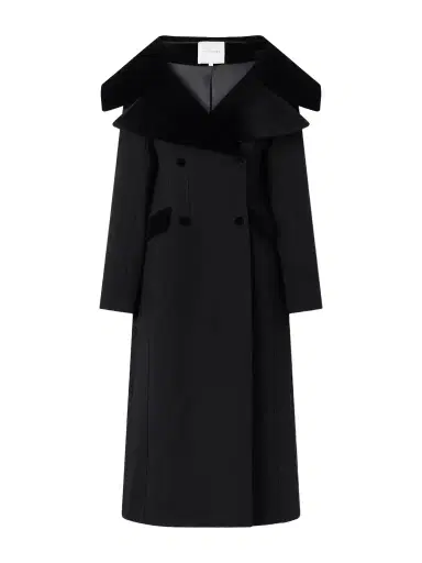 LIBEROWE Hourglass Double-breasted Wool Velour-trimmed Coat | Thumbnail 1 LIBEROWE Hourglass Double-breasted Wool Velour-trimmed Coat | Thumbnail 1