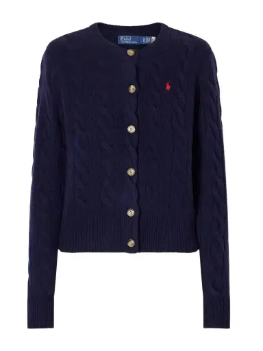 Polo Ralph Lauren Logo-embroidered Wool And Cashmere-blend Cardigan | Thumbnail 1 Polo Ralph Lauren Logo-embroidered Wool And Cashmere-blend Cardigan | Thumbnail 1