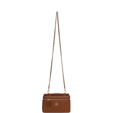 Chanel Chanel "Supple" Top Handle Long Vanity Case with Chain Camel Grained Calfskin Gold Hardware | Thumbnail 7 Chanel Chanel "Supple" Top Handle Long Vanity Case with Chain Camel Grained Calfskin Gold Hardware | Thumbnail 7