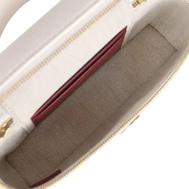 Chanel Chanel "Supple" Top Handle Long Vanity Case with Chain White Grained Calfskin Gold Hardware | Thumbnail 10 Chanel Chanel "Supple" Top Handle Long Vanity Case with Chain White Grained Calfskin Gold Hardware | Thumbnail 10