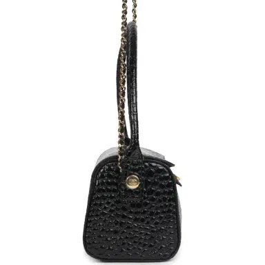 Chanel Chanel Barrel Clutch Bag with Chain Black Croc Embossed Calfskin Gold Hardware | Thumbnail 3 Chanel Chanel Barrel Clutch Bag with Chain Black Croc Embossed Calfskin Gold Hardware | Thumbnail 3