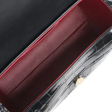 Chanel Chanel Barrel Clutch Bag with Chain Black Croc Embossed Calfskin Gold Hardware | Thumbnail 8 Chanel Chanel Barrel Clutch Bag with Chain Black Croc Embossed Calfskin Gold Hardware | Thumbnail 8