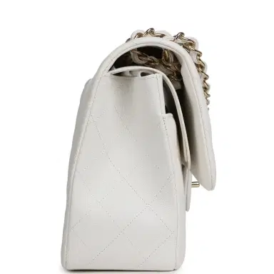 Chanel Chanel Jumbo Classic Double Flap White Caviar Light Gold Hardware | Thumbnail 3 Chanel Chanel Jumbo Classic Double Flap White Caviar Light Gold Hardware | Thumbnail 3