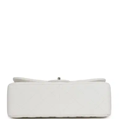 Chanel Chanel Jumbo Classic Double Flap White Caviar Light Gold Hardware | Thumbnail 6 Chanel Chanel Jumbo Classic Double Flap White Caviar Light Gold Hardware | Thumbnail 6