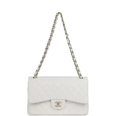 Chanel Chanel Jumbo Classic Double Flap White Caviar Light Gold Hardware | Thumbnail 7 Chanel Chanel Jumbo Classic Double Flap White Caviar Light Gold Hardware | Thumbnail 7