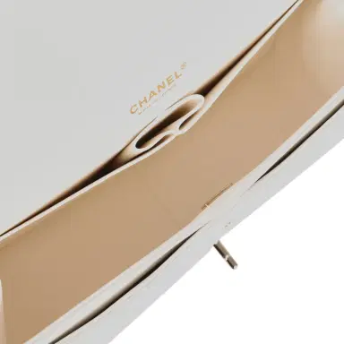 Chanel Chanel Jumbo Classic Double Flap White Caviar Light Gold Hardware | Thumbnail 8 Chanel Chanel Jumbo Classic Double Flap White Caviar Light Gold Hardware | Thumbnail 8