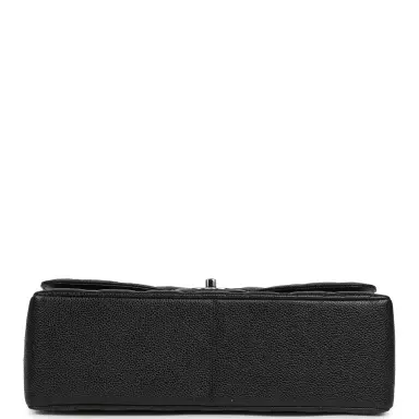 Chanel Chanel Jumbo Classic Single Flap Bag Black Caviar Silver Hardware | Thumbnail 6 Chanel Chanel Jumbo Classic Single Flap Bag Black Caviar Silver Hardware | Thumbnail 6