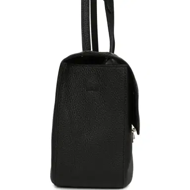 Chanel Chanel Maxi "Souplissimo" Small Flap Bag Black Grained Calfskin Silver Hardware | Thumbnail 3 Chanel Chanel Maxi "Souplissimo" Small Flap Bag Black Grained Calfskin Silver Hardware | Thumbnail 3