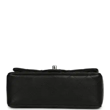 Chanel Chanel Mini Classic Rectangular Flap Bag Black Lambskin Silver Hardware | Thumbnail 6 Chanel Chanel Mini Classic Rectangular Flap Bag Black Lambskin Silver Hardware | Thumbnail 6