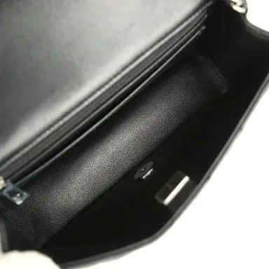 Chanel Chanel Mini Classic Rectangular Flap Bag Black Lambskin Silver Hardware | Thumbnail 8 Chanel Chanel Mini Classic Rectangular Flap Bag Black Lambskin Silver Hardware | Thumbnail 8