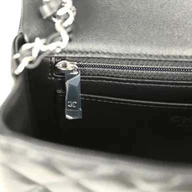 Chanel Chanel Mini Classic Rectangular Flap Bag Black Lambskin Silver Hardware | Thumbnail 10 Chanel Chanel Mini Classic Rectangular Flap Bag Black Lambskin Silver Hardware | Thumbnail 10