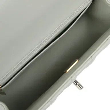 Chanel Chanel Mini Classic Rectangular Top Handle Flap Bag Pale Green Lambskin Silver Hardware | Thumbnail 11 Chanel Chanel Mini Classic Rectangular Top Handle Flap Bag Pale Green Lambskin Silver Hardware | Thumbnail 11