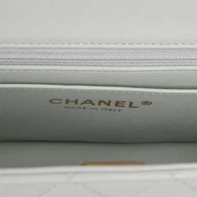 Chanel Chanel Mini Classic Rectangular Top Handle Flap Bag Pale Green Lambskin Silver Hardware | Thumbnail 9 Chanel Chanel Mini Classic Rectangular Top Handle Flap Bag Pale Green Lambskin Silver Hardware | Thumbnail 9