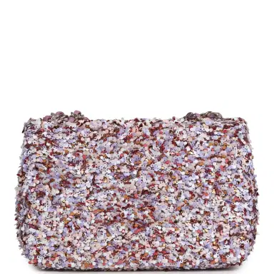 Chanel Chanel Mini Rectangular Flap Bag Light Purple, Pink, White, Multi Sequin Light Gold Hardware | Thumbnail 4 Chanel Chanel Mini Rectangular Flap Bag Light Purple, Pink, White, Multi Sequin Light Gold Hardware | Thumbnail 4