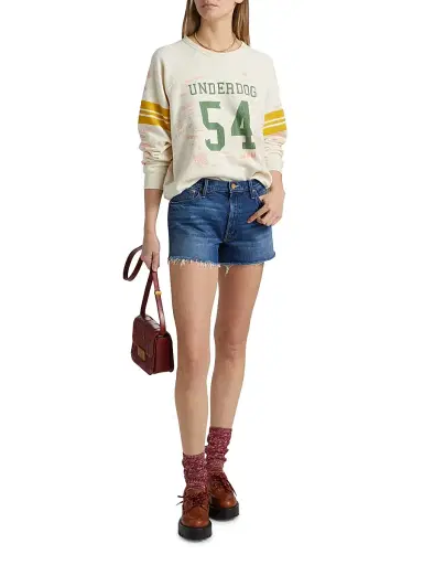Mother Women's The Dodger Fray Jean Shorts - Bunny Hop | Thumbnail 2 Mother Women's The Dodger Fray Jean Shorts - Bunny Hop | Thumbnail 2