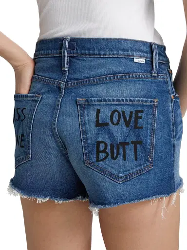 Mother Women's The Dodger Fray Jean Shorts - Bunny Hop | Thumbnail 6 Mother Women's The Dodger Fray Jean Shorts - Bunny Hop | Thumbnail 6