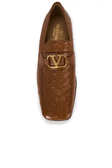 Valentino Garavani Ostrich Loafer | Thumbnail 4 Valentino Garavani Ostrich Loafer | Thumbnail 4