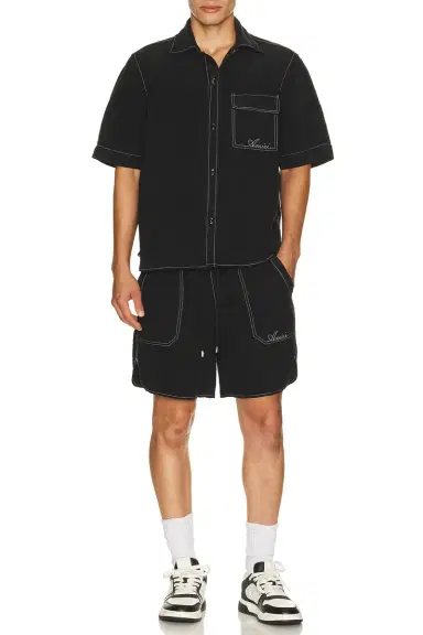 AMIRI Script Linen Short | Thumbnail 4 AMIRI Script Linen Short | Thumbnail 4