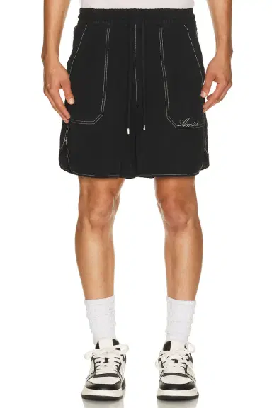 AMIRI Script Linen Short | Thumbnail 1 AMIRI Script Linen Short | Thumbnail 1