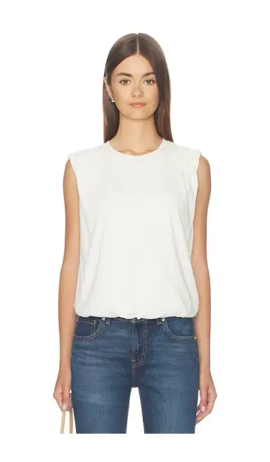 Bobi Sleeveless Bubble Hem Tee | Thumbnail 1 Bobi Sleeveless Bubble Hem Tee | Thumbnail 1