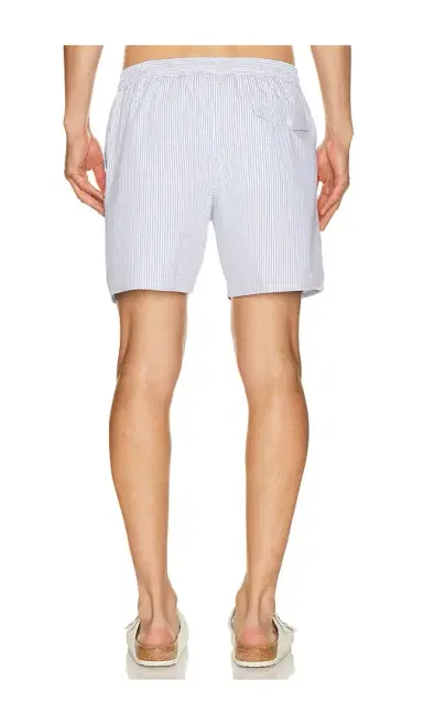 Lacoste Mid Length Striped Textured Swim Trunks | Thumbnail 2 Lacoste Mid Length Striped Textured Swim Trunks | Thumbnail 2