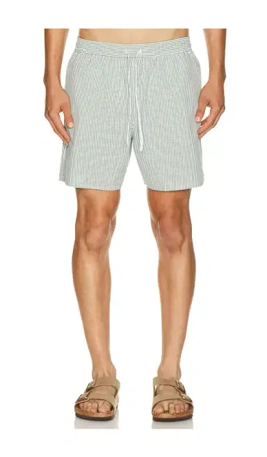Lacoste Mid Length Striped Textured Swim Trunks | Thumbnail 1 Lacoste Mid Length Striped Textured Swim Trunks | Thumbnail 1