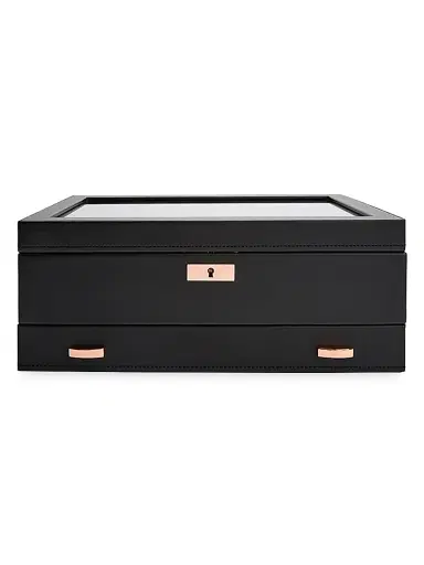 Wolf Axis 10-Watch Storage Box With Drawer | Thumbnail 1 Wolf Axis 10-Watch Storage Box With Drawer | Thumbnail 1